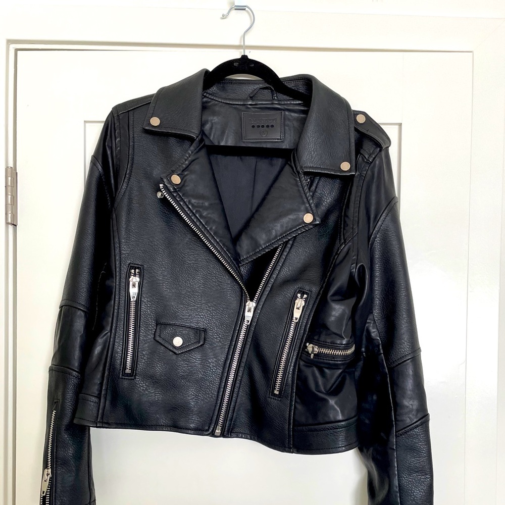 Blank NYC faux leather Moto jacket